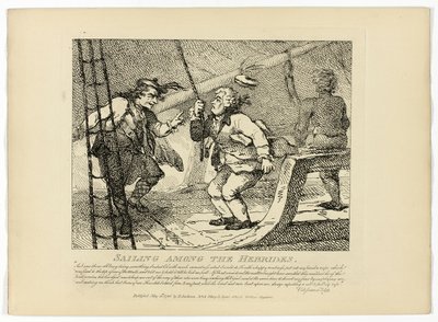 Segeln unter den Hebriden, aus Boswells Reise durch die Hebriden von Thomas Rowlandson