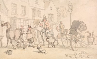 Szene vor dem Half-Moon Inn von Thomas Rowlandson