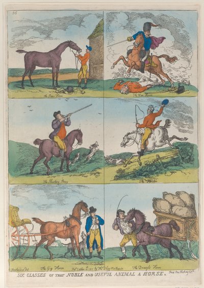 Sechs Klassen des edlen und nützlichen Tieres Pferd, 10. Oktober 1811 von Thomas Rowlandson