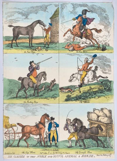 Sechs Klassen des edlen und nützlichen Tieres Pferd, 10. Oktober 1811 von Thomas Rowlandson