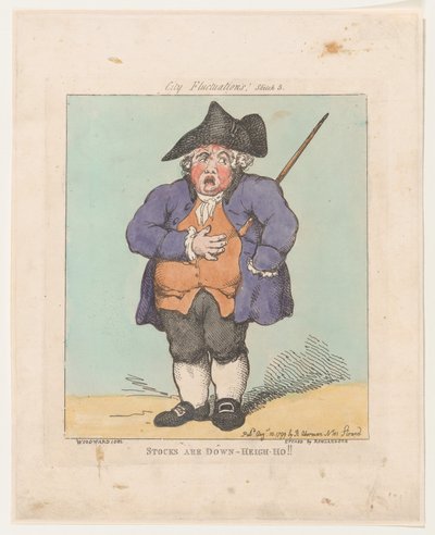 Die Aktien sind gefallen - Heigh-Ho!!, 10. August 1799 von Thomas Rowlandson