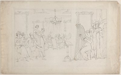 Süß ist die Stimme, deren Kräfte bewegen und das umherirrende Herz zur Liebe rufen..., 1. September 1817 von Thomas Rowlandson