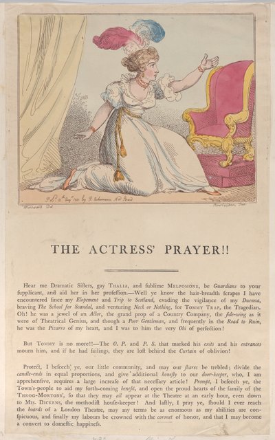 Das Gebet der Schauspielerin!!, 10. August 1801 von Thomas Rowlandson