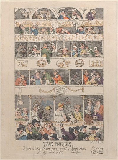 Die Logen, 12. Dezember 1809 von Thomas Rowlandson