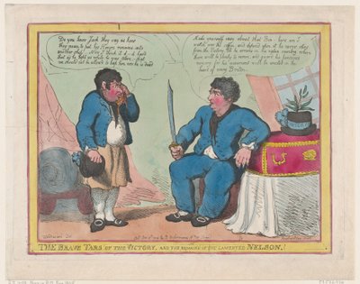 Die tapferen Matrosen des Sieges und die Überreste des beklagten Nelson! von Thomas Rowlandson