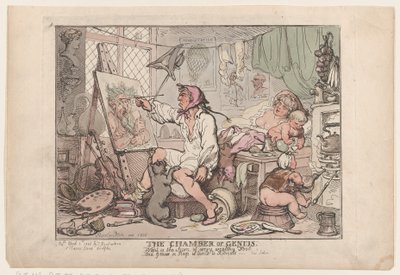 Die Kammer des Genies, 2. April 1806 von Thomas Rowlandson