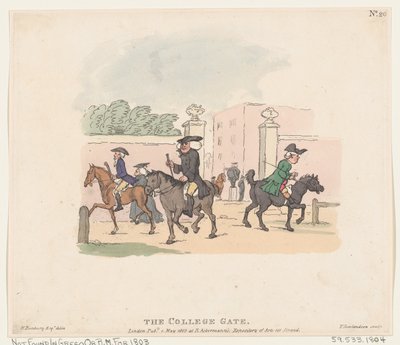 Das College-Tor, 1. Mai 1803 von Thomas Rowlandson