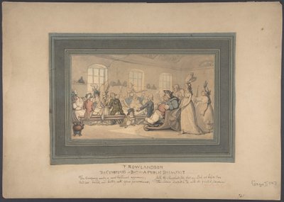 Die Annehmlichkeiten von Bath: Ein öffentliches Frühstück von Thomas Rowlandson