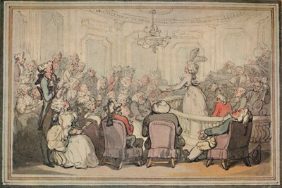 Das Konzert. Aus Matthew Brambles Reise nach Bath, ca. 1780-1820, 1923 von Thomas Rowlandson