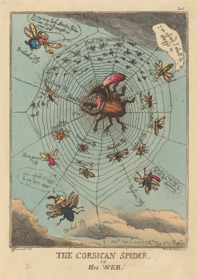 Die korsische Spinne in ihrem Netz von Thomas Rowlandson