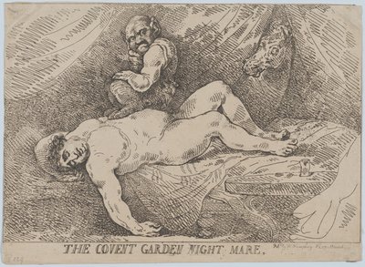 Der Covent Garden Albtraum, 20. April 1784 von Thomas Rowlandson