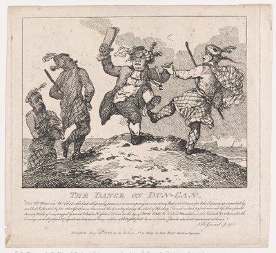 Der Tanz auf Dun-Can, malerische Schönheiten von Boswell, Teil der Zweite, 15. Mai 1786 von Thomas Rowlandson