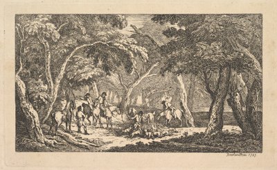 Der Tod - Fuchsjagd - Eine Landschaftsszene, 1787 von Thomas Rowlandson