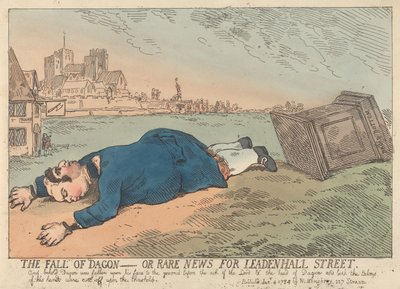 Der Fall von Dagon oder Seltene Neuigkeiten für die Leadenhall Street von Thomas Rowlandson