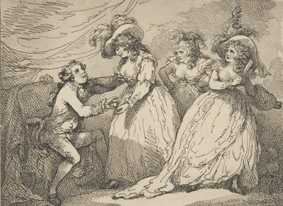 Der goldene Apfel oder das moderne Paris, 2. März 1785 von Thomas Rowlandson
