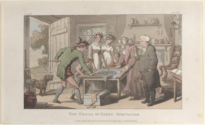 Die grüne Brille, aus Der Pfarrer von Wakefield von Thomas Rowlandson