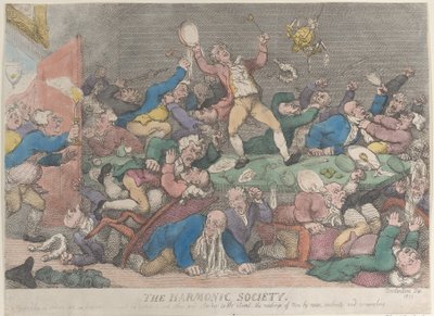 Die Harmoniegesellschaft, [1810], neu aufgelegt 1811 von Thomas Rowlandson