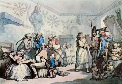 Das Innere einer französischen Kaserne, 1787 von Thomas Rowlandson