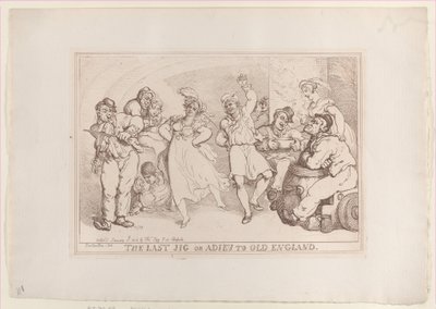 Der letzte Tanz oder Abschied von Alt-England, 20. Januar 1818 von Thomas Rowlandson