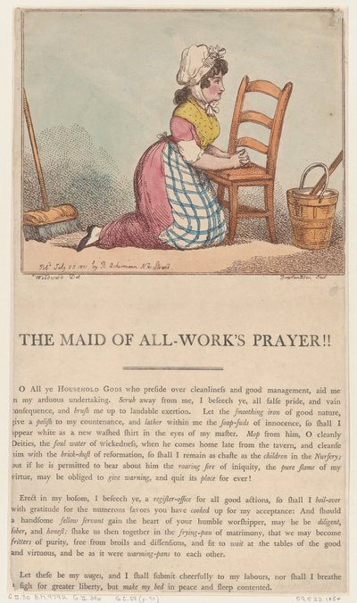 Das Gebet der Allround-Magd!!, 25. Juli 1801 von Thomas Rowlandson