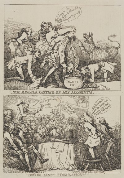 Der Minister rechnet ab von Thomas Rowlandson