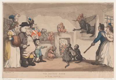 Der Affenraum im Turm, 20. Dezember 1799 von Thomas Rowlandson