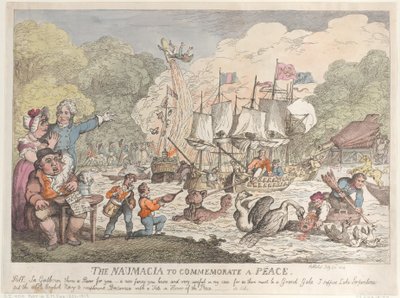 Die Naumachie zur Feier eines Friedens von Thomas Rowlandson
