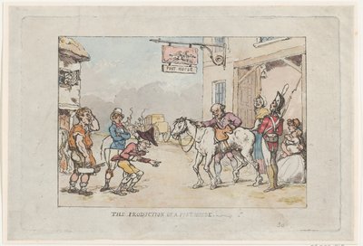 Die Produktion eines Posthauses, 1808 von Thomas Rowlandson