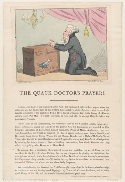 Das Gebet des Quacksalbers!! von Thomas Rowlandson