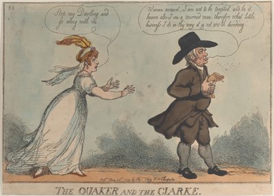 Der Quäker und der Clarke, 24. Mai 1809 von Thomas Rowlandson