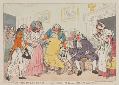 Die Versöhnung oder die Rückkehr aus Schottland von Thomas Rowlandson