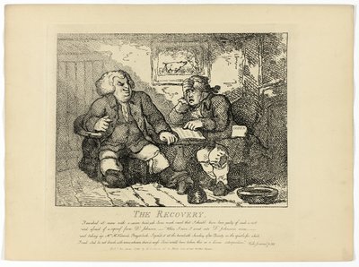 Die Genesung, aus Boswells Reise durch die Hebriden von Thomas Rowlandson