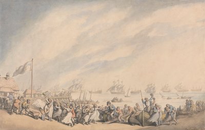 Die Rückkehr der Flotte nach Great Yarmouth im Jahr 1797 von Thomas Rowlandson