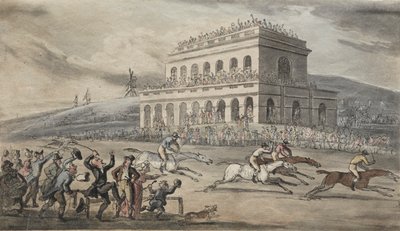 Der ehrwürdige Dr. Syntax verliert sein Geld auf dem Rennplatz in York von Thomas Rowlandson