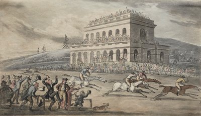 Der Rev. Dr. Syntax verliert sein Geld auf dem Rennplatz in York von Thomas Rowlandson