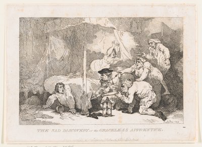 Die traurige Entdeckung; oder, der ungnädige Lehrling von Thomas Rowlandson