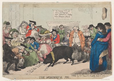 Das wunderbare Schwein, 12. April 1785 von Thomas Rowlandson