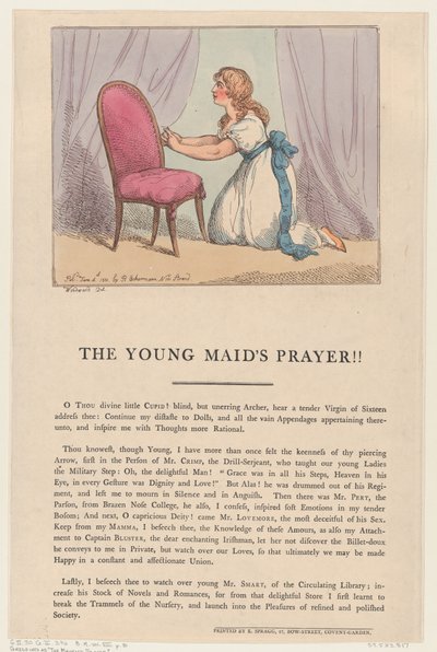 Das Gebet der jungen Magd!!, 4. Juni 1801 von Thomas Rowlandson