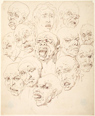 Dreizehn Köpfe von Thomas Rowlandson