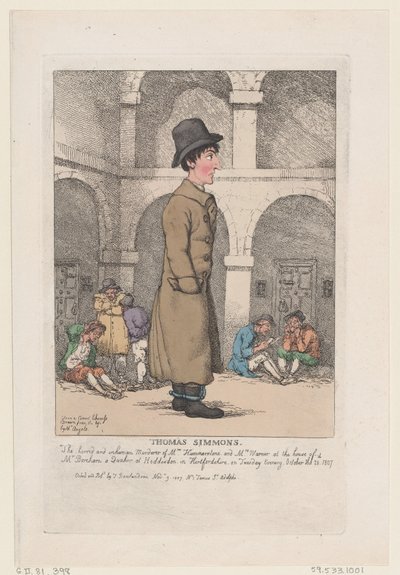 Thomas Simmons, 9. November 1807 von Thomas Rowlandson
