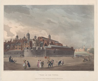 Blick auf den Turm, 1. Oktober 1809 von Thomas Rowlandson