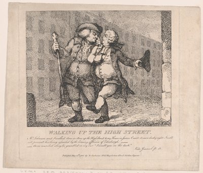 Die High Street hinaufgehen, Edinburgh Picturesque Beauties of Boswell, Teil der F..., 15. Mai 1786 von Thomas Rowlandson