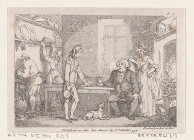 Junger Adams von Pfarrer Adams befragt, aus Die Abenteuer von Joseph Andrews und sein Freund, 1792 von Thomas Rowlandson