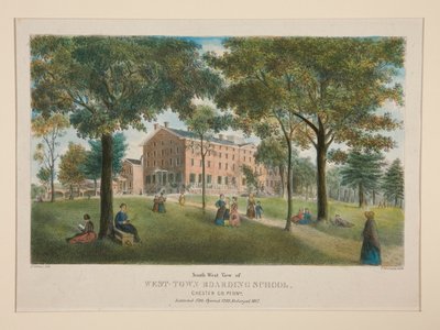 West-Town Internat (Südwestansicht), Chester County, Penn. von Thomas S. Sinclair