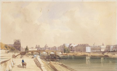 Der Pont Royal im Jahr 1833 von Thomas Shotter Boys