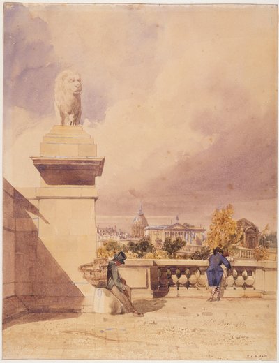Die Pont de la Concorde und die Abgeordnetenkammer, von der Terrasse der Tuilerien aus gesehen von Thomas Shotter Boys