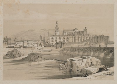 Malerische Skizzen in Spanien: Überreste einer römischen Brücke am Guadalquivir, Cordoba von Thomas Shotter Boys