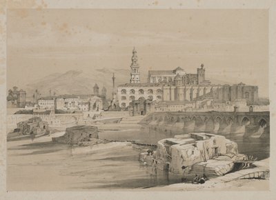 Malerische Skizzen in Spanien: Überreste einer römischen Brücke am Guadalquivir, Cordova, 1837 von Thomas Shotter Boys