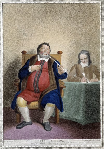 Die Gerechtigkeit - in „Die 7 Lebensalter des Menschen“ von Shakespeare, ill. von W. Broniley, London von Thomas Stothard