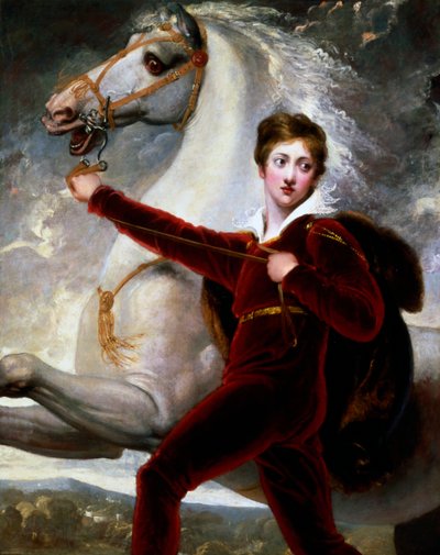 Porträt eines Jungen im roten Samtanzug von Thomas Stothard
